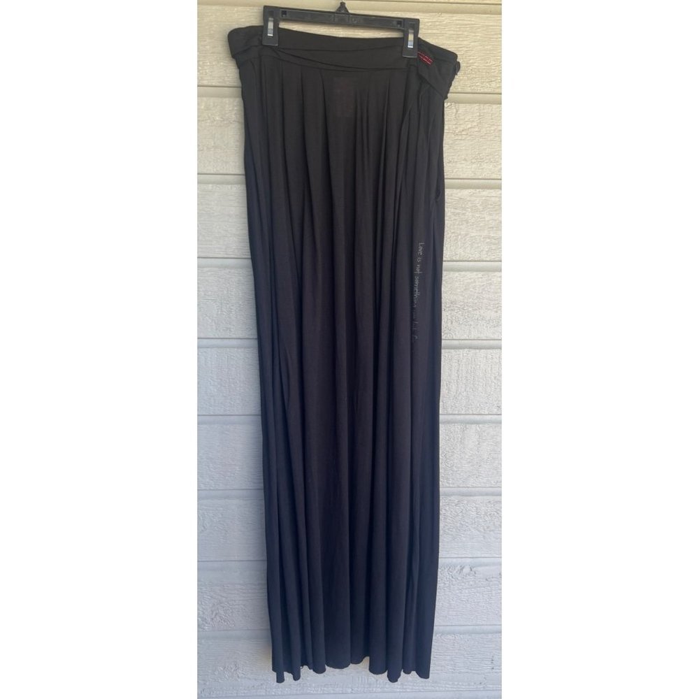 Peace Love World Boheme Womens Black Maxi Skirt Made in USA Size Large